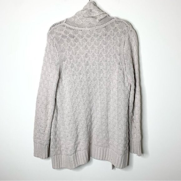 Aritzia Talula Greenpoint Knit Open Front Cardigan Sweater Beige Size Medium - Picture 7 of 8